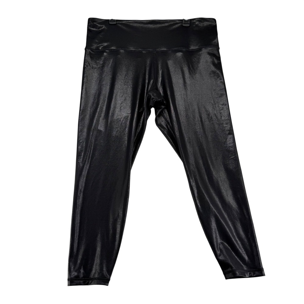 Athleta Elation Shine Tight Legging High Rise Women Plus 2X Black Athletic